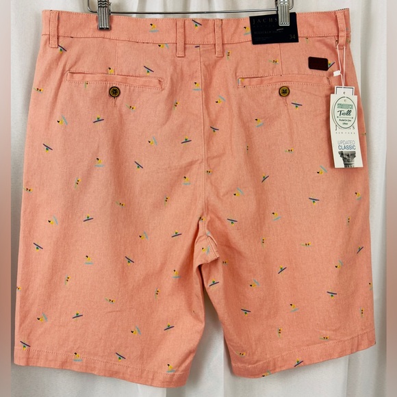 Jachs NY Men’sPink Surferboard Brushed Cotton Twill Bleeker Short W 34”/I 9” NWT - Picture 6 of 13